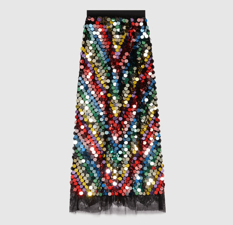 Gucci Mirror Sequins Skirt